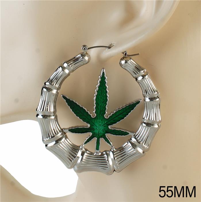 Crystal Leaves Earring