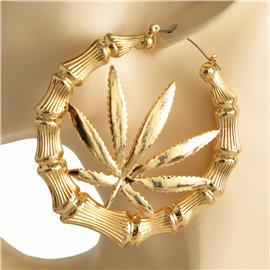 Crystal Leaves Earring