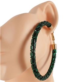 Earrings-Fashion Stones Hoop Earring