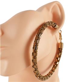 Earrings-Fashion Stones Hoop Earring