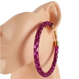 Earrings-Fashion Stones Hoop Earring