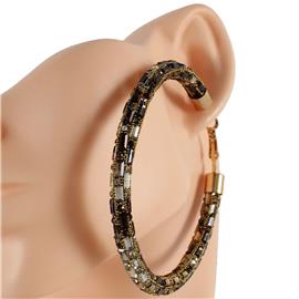 Earrings-Fashion Stones Hoop Earring