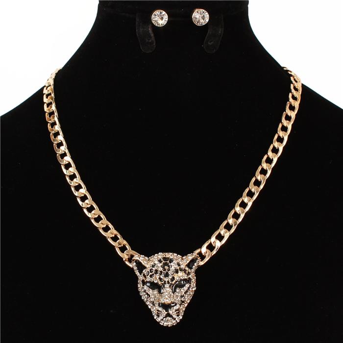 Leopard-Necklace Set