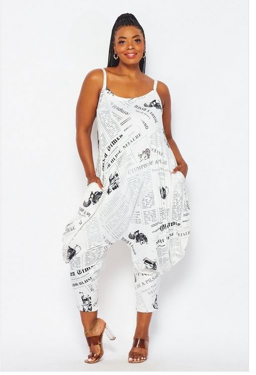 A-SLEEVELESS PLUS JUMPSUIT