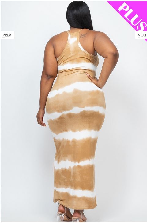 A-Tie-dye printed maxi dress