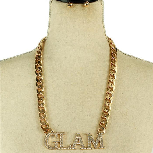 Metal Link Chain Necklace Set