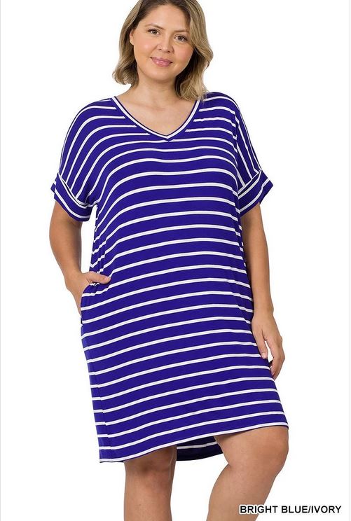 A-Midi Stripped Maxi Dress