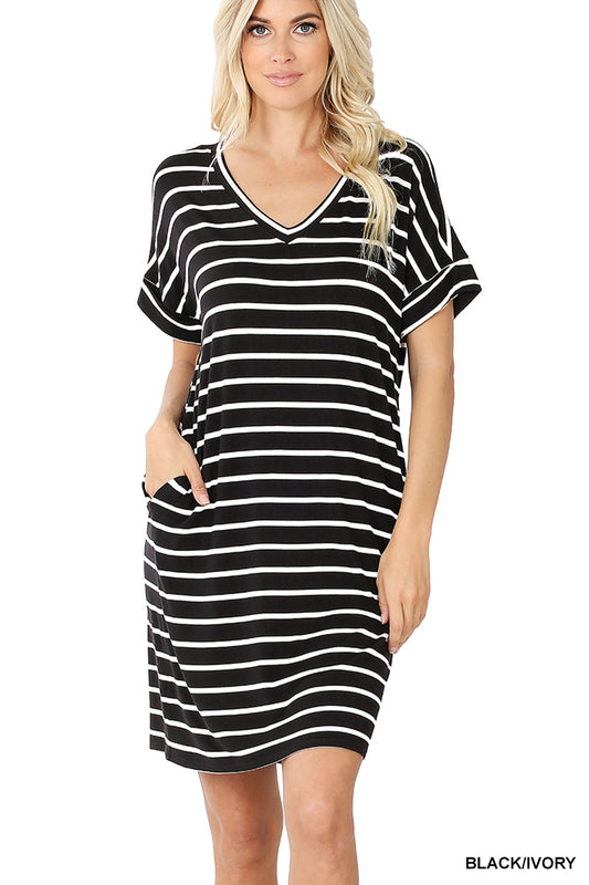 A-Midi Stripped Maxi Dress