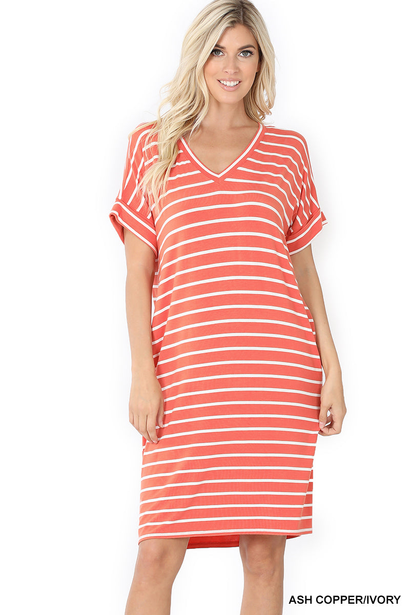 A-Midi Stripped Maxi Dress