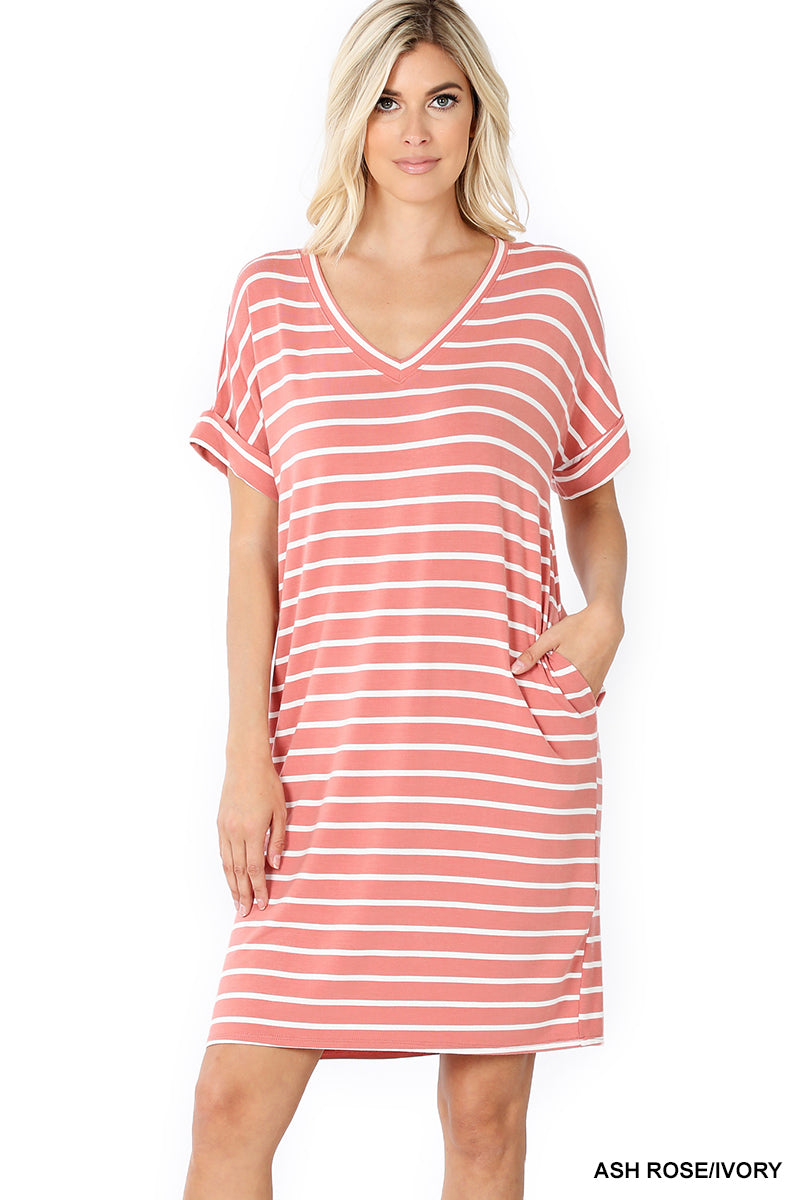 A-Midi Stripped Maxi Dress
