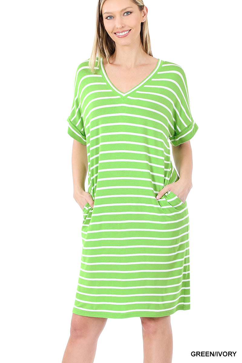 A-Midi Stripped Maxi Dress