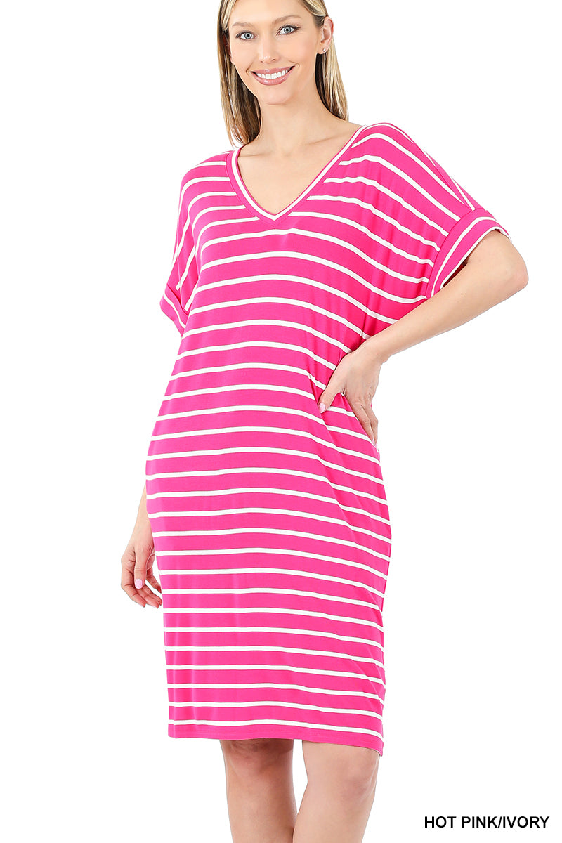 A-Midi Stripped Maxi Dress