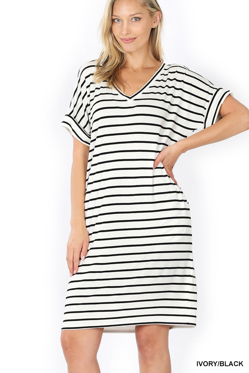 A-Midi Stripped Maxi Dress