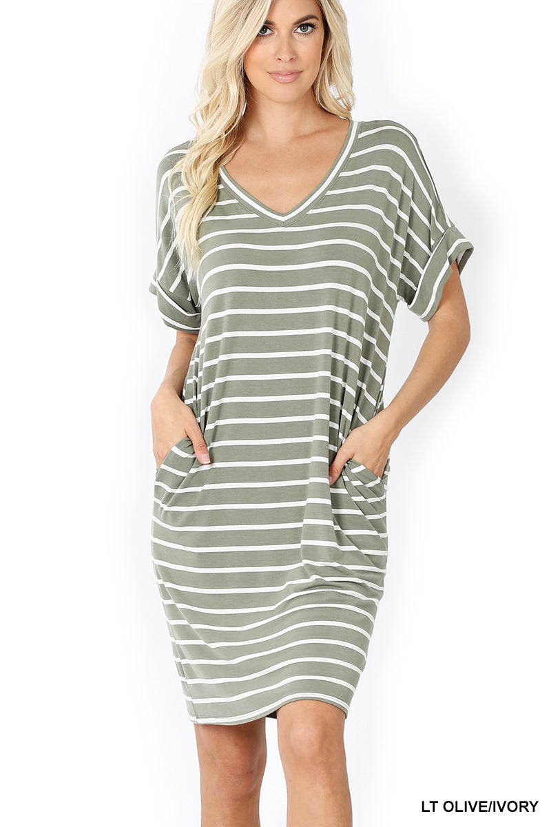 A-Midi Stripped Maxi Dress