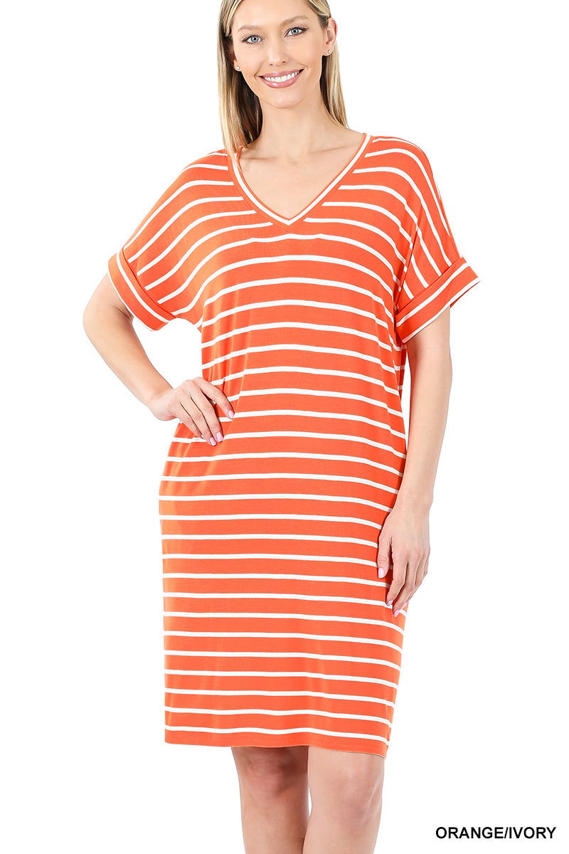 A-Midi Stripped Maxi Dress