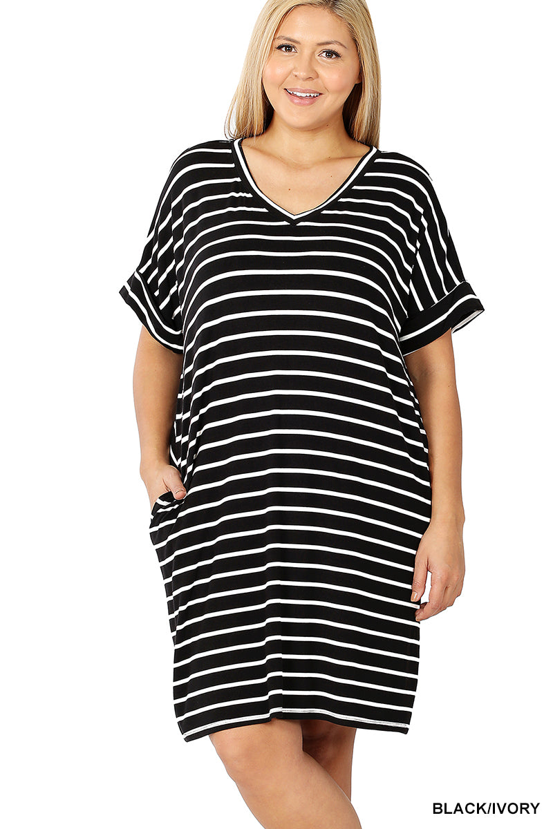 A-Midi Stripped Maxi Dress