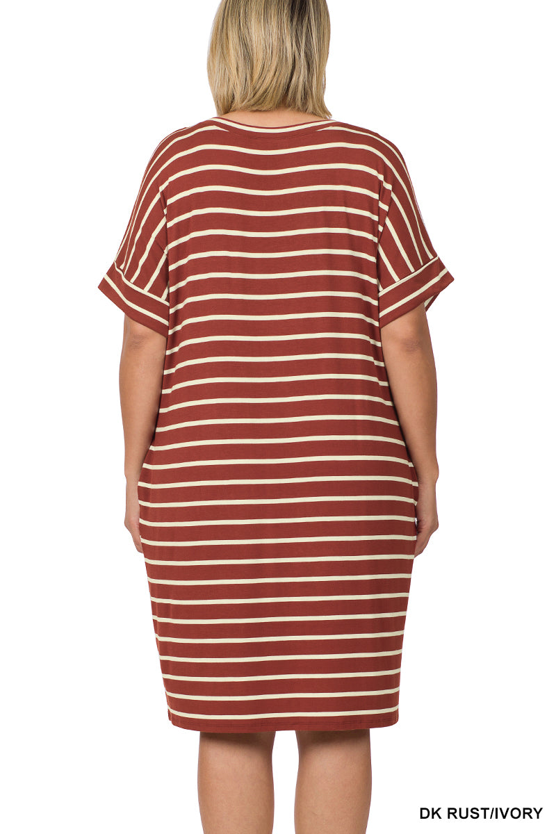 A-Midi Stripped Maxi Dress