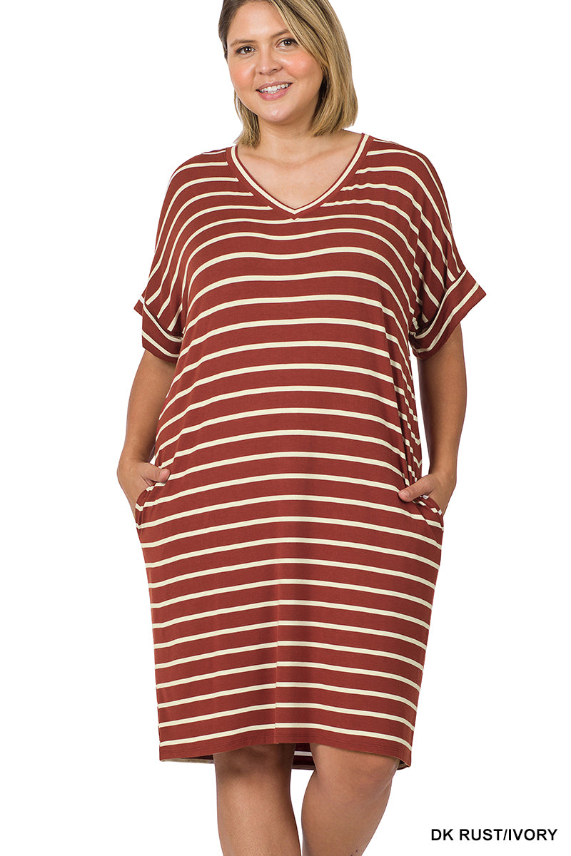 A-Midi Stripped Maxi Dress