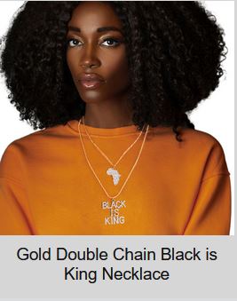 Double Chain BLACK IS KING Necklace