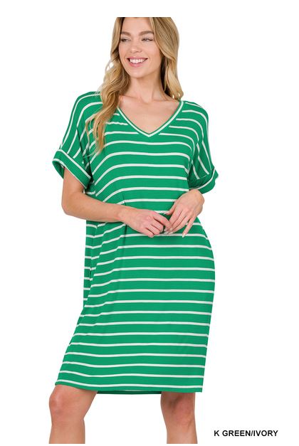 A-Midi Stripped Maxi Dress
