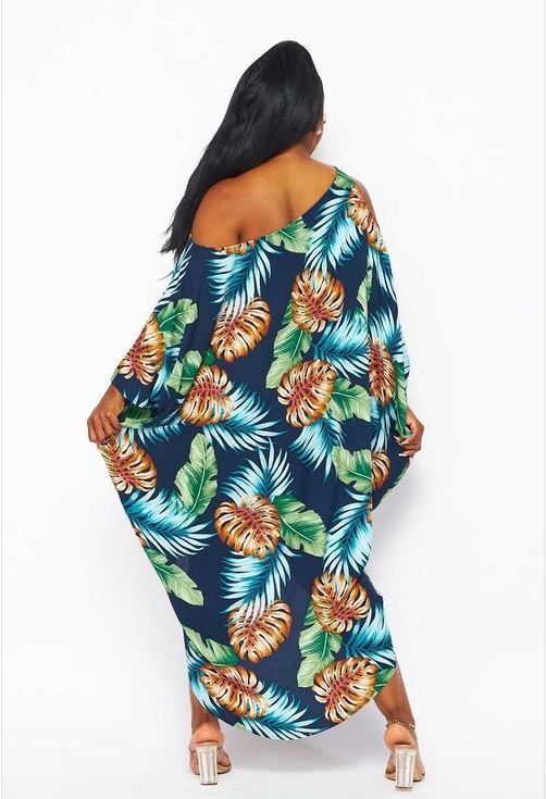 Asymmetrical off shoulder dress