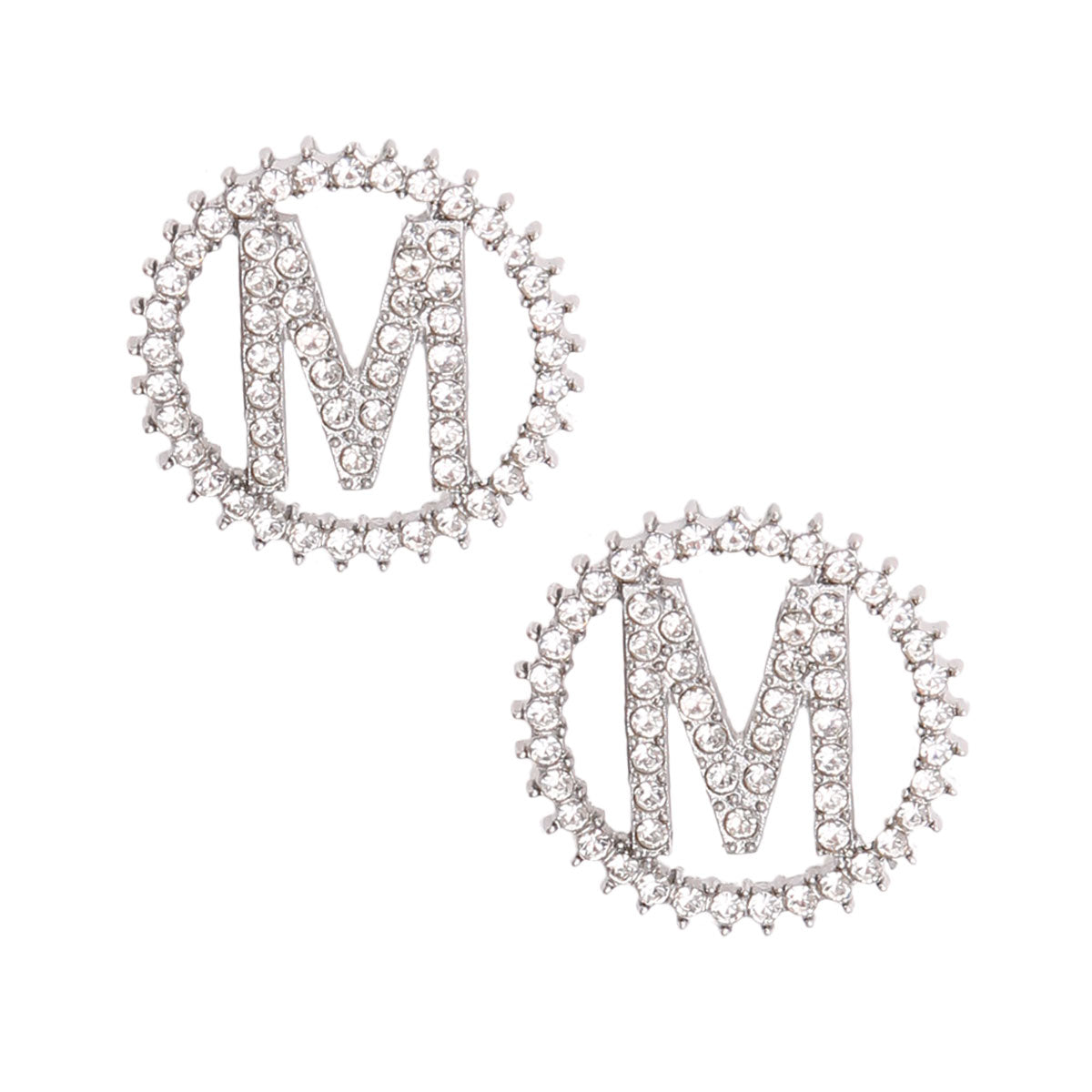 Earrings- Rhinestone Initial Studs