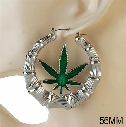 Crystal Leaves Earring