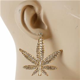 Crystal Leaves Earring