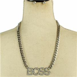 Metal Link Chain Necklace Set