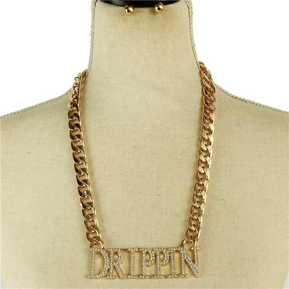 Metal Link Chain Necklace Set