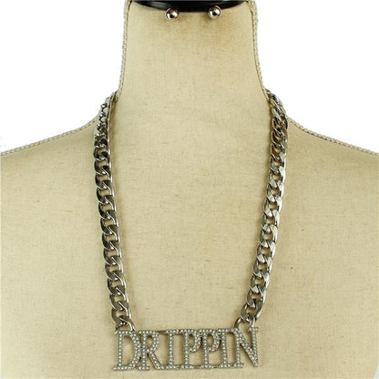 Metal Link Chain Necklace Set