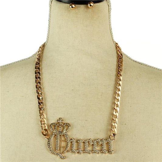 Link Chain Queen Necklace Set