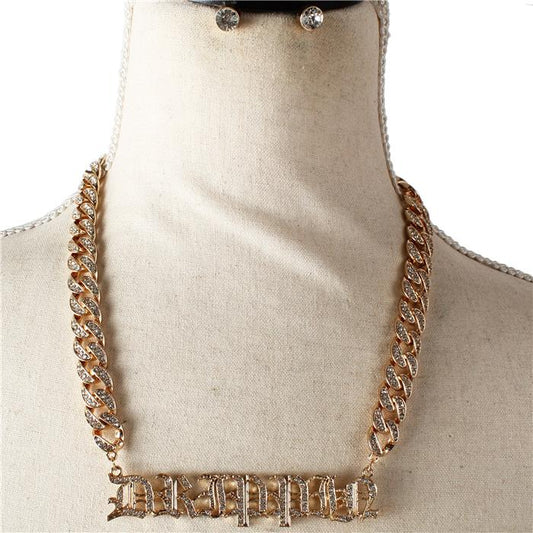 Metal Link Chain Necklace Set