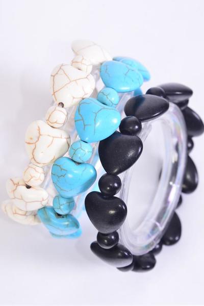 Stretch Bracelets Semiprecious Stone