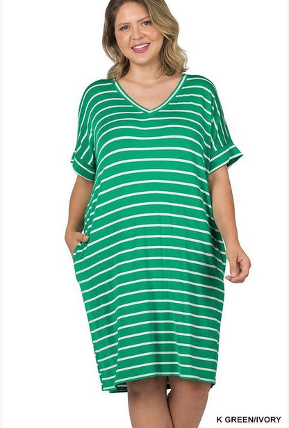 A-Midi Stripped Maxi Dress