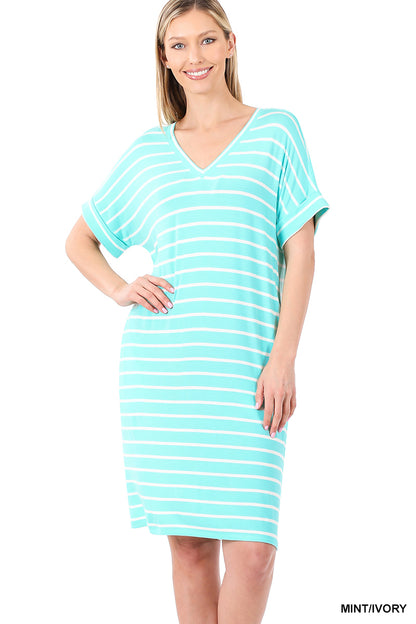 A-Midi Stripped Maxi Dress