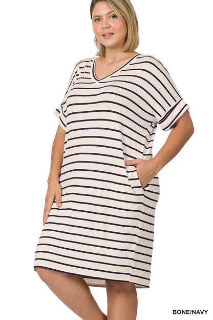 A-Midi Stripped Maxi Dress