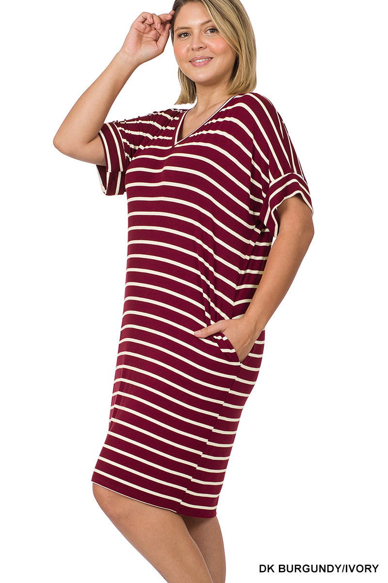 A-Midi Stripped Maxi Dress