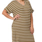 A-Midi Stripped Maxi Dress