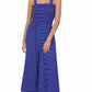 A-Plus smocked top striped jumpsuit with pockets