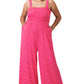 A-Plus smocked top striped jumpsuit