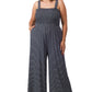 A-Plus smocked top striped jumpsuit