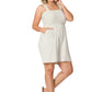 A-Plus solid smocked top romper with pockets