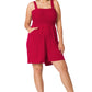 A-Plus solid smocked top romper with pockets