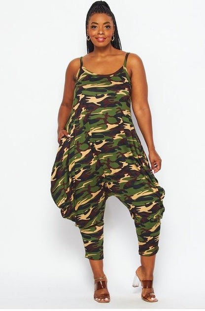 A-SLEEVELESS PLUS JUMPSUIT
