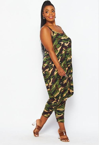 A-SLEEVELESS PLUS JUMPSUIT