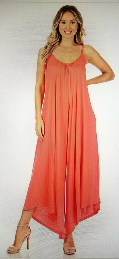 A-Harem jumpsuit with spaghetti straps