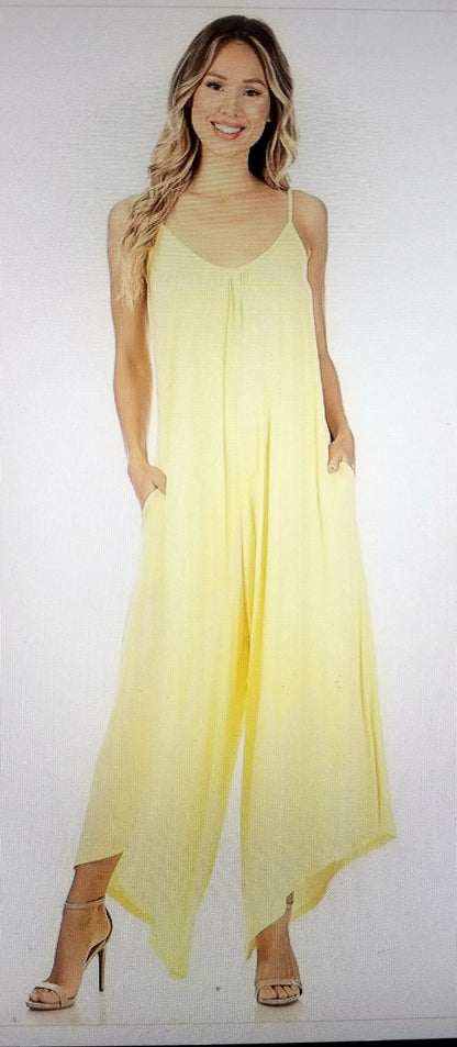 A-Harem jumpsuit with spaghetti straps