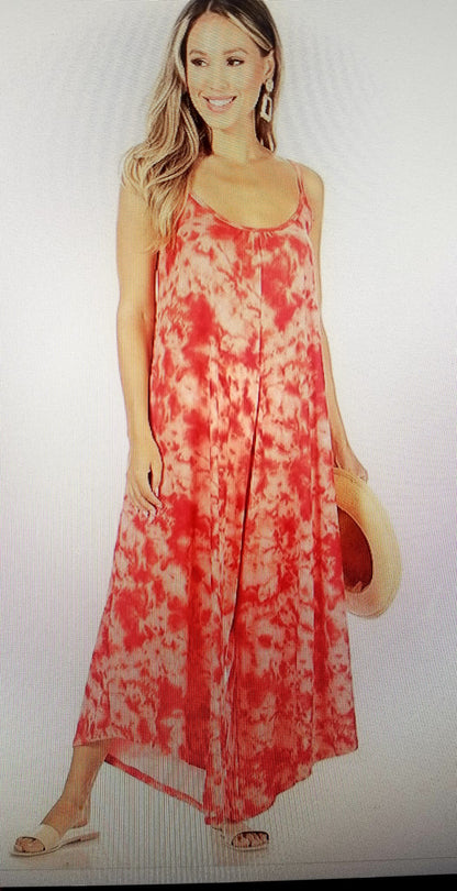 A-Harem jumpsuit with spaghetti straps