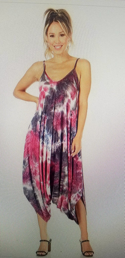 A-Harem jumpsuit with spaghetti straps